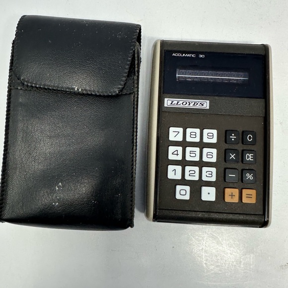 Lloyd Other - Vintage Lloyd's Calculator Accumatic 30 EH-9036 With Case Tested Works! Clean Z0